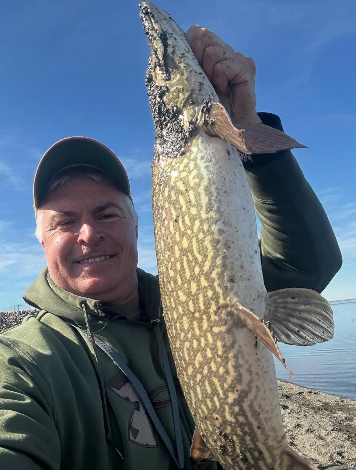 Marty Jackley holding a northern pike
